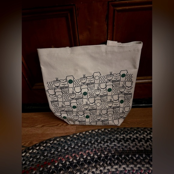 Starbucks Canvas Lined Tote Bag - Picture 1 of 4